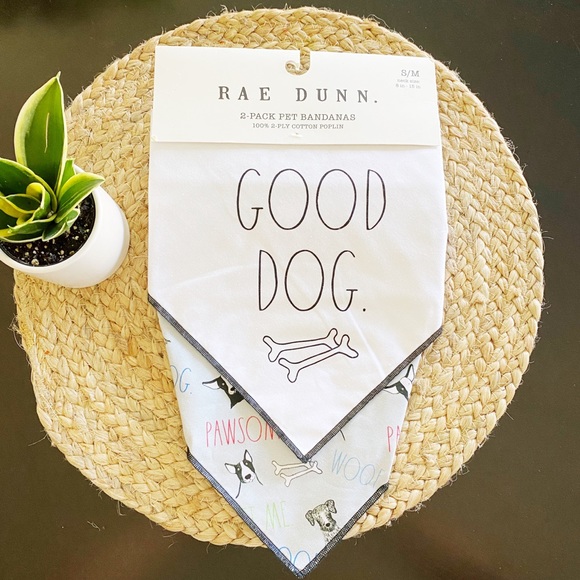 Rae Dunn Good Dog 2 Pack Bandanas - Picture 1 of 7